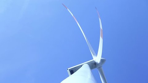 Wind turbine with blue sky, Austria