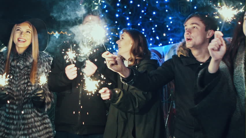 Young people on a New Year