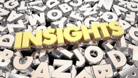 Insights Findings Intelligence Word Letters 3d Animation