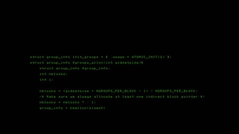 Hacker code running down a computer screen terminal