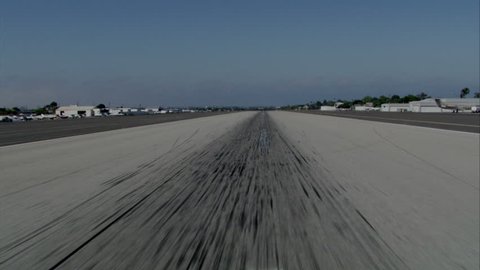 view from the cockpit of taking off from the runway