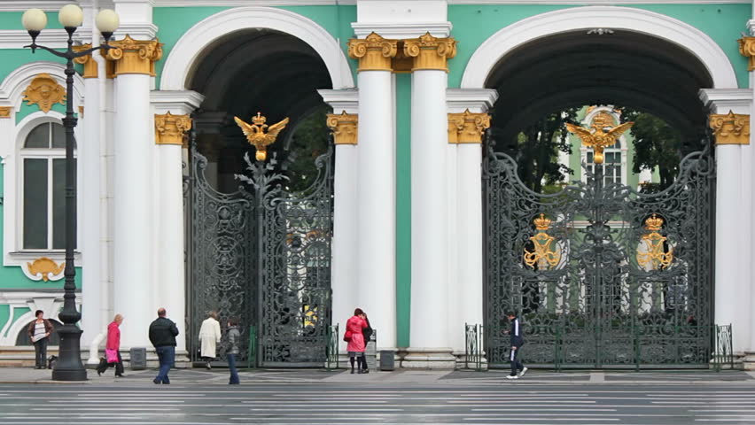 Entrance to the Heremitage Museum (Winter Palace), Saint Petersburg, Russia