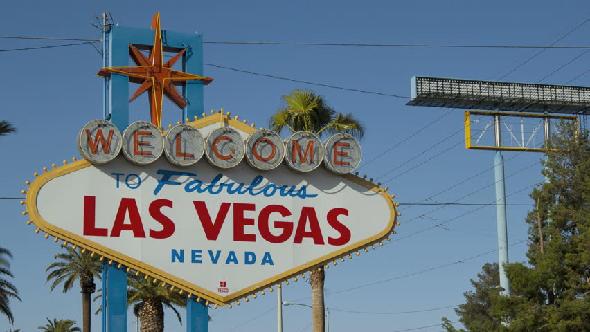 Timelapse of the famous Las Vegas Welcome-Sign during day-time