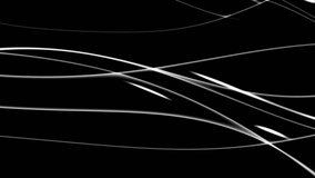 Animated flowing lines on black VJ loop