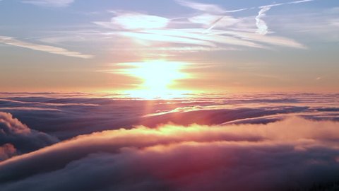 Flying Over The Evening Timelapse の動画素材 ロイヤリティフリー Shutterstock