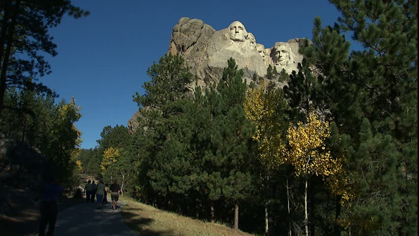 Mt. Rushmore and walkway, Black Hills, near Custer, South Dakota