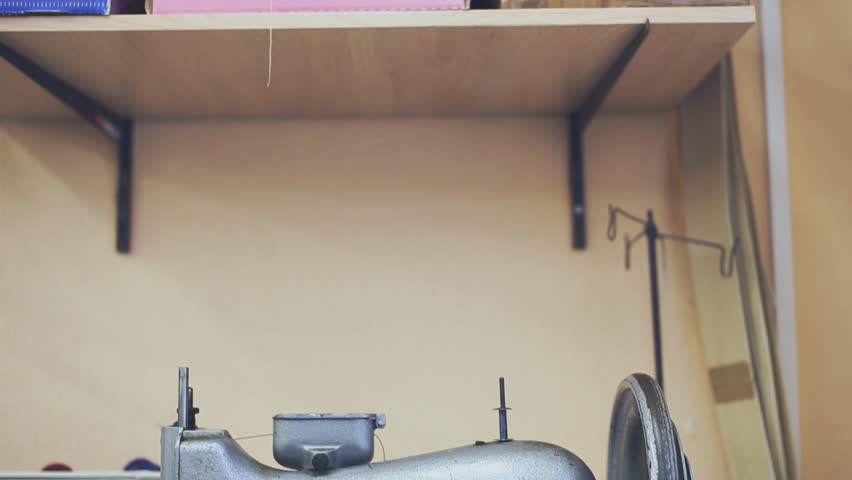 old sewing machine. manufacture of wearing apparel