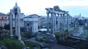 Roman Forum. Video of Roman Forum in Rome, Italy during sunrise.