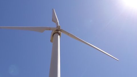 eolic windmill turbine wind renewable energy wheat farm slow motion 120fps