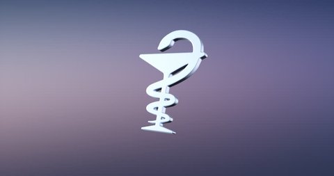 Animated Medicine Snake Silver 3d Icon Loop Modules for edit with alpha matte