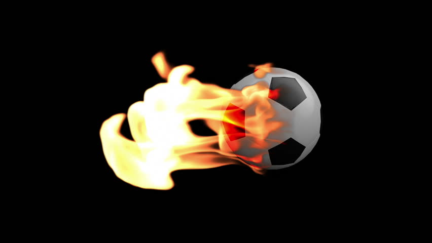 Soccer Ball on Fire with Alpha