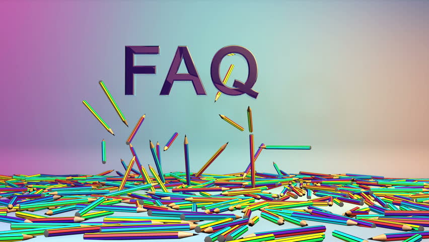 Colorful Crayons and FAQ text