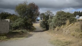 HD Video of road in high altitude rural village in Mexico, located under two volcanoes including Pico de Orizaba