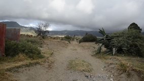 HD Video of road in high altitude rural village in Mexico, located under two volcanoes including Pico de Orizaba