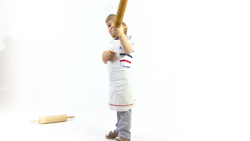 young boy with rolling-pin