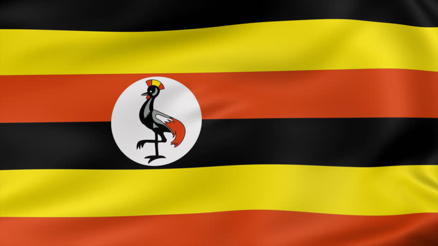 Animated Flag Uganda - Seamless Loop Stock Footage Video (100% Royalty 