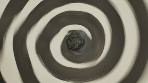 Black and white hypnotic spiral loop