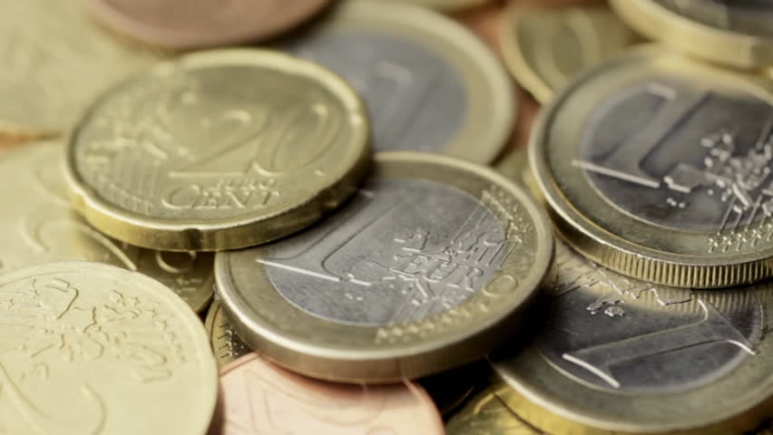 Euro coins close up 2