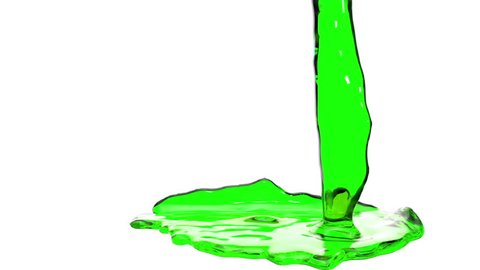 green liquid fills the Screen. Water surface waving. 3D render 9