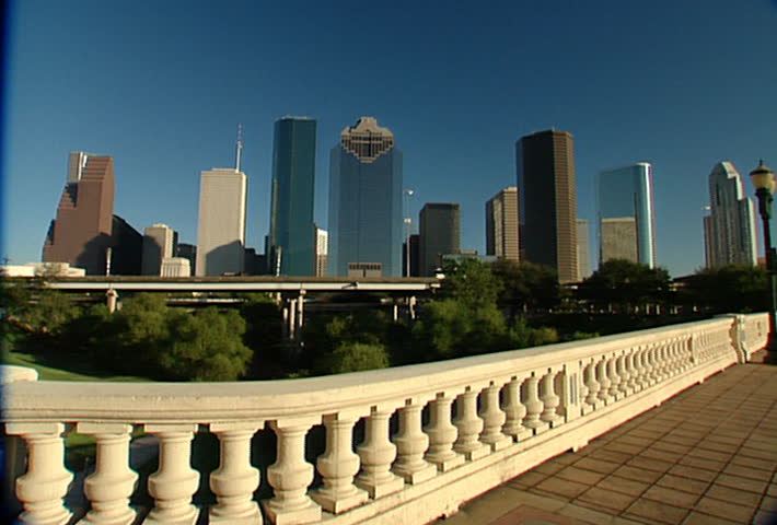 Houston Skyline from Sabine Street Bridge