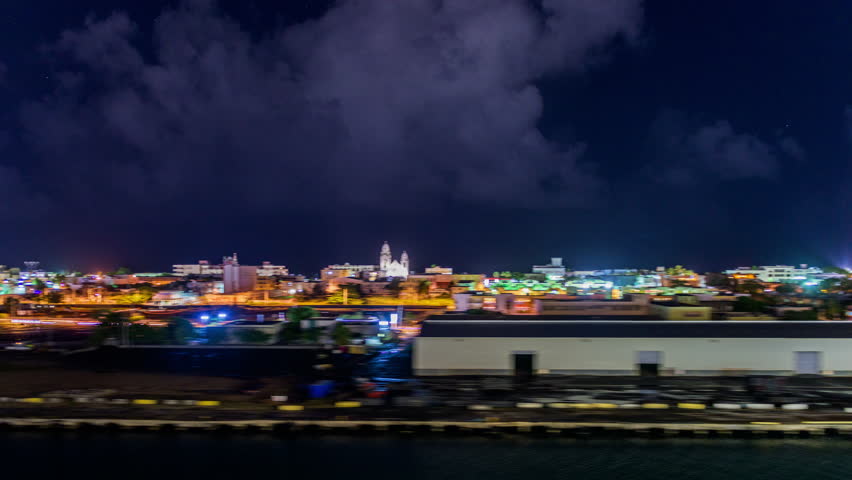 San Juan, Puerto Rico viewed from the coast. pov