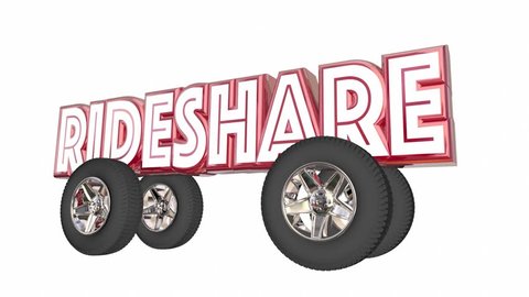 Rideshare Car Vehicle Transportation Sharing Rides 3d Animation