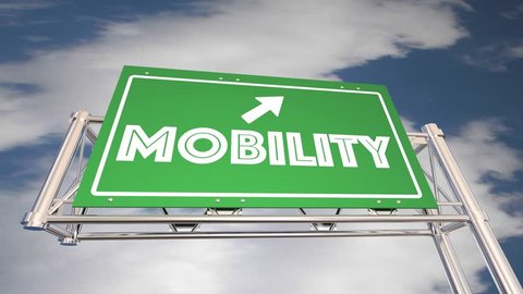 Mobility Freeway Sign New Transportation 3d Animation