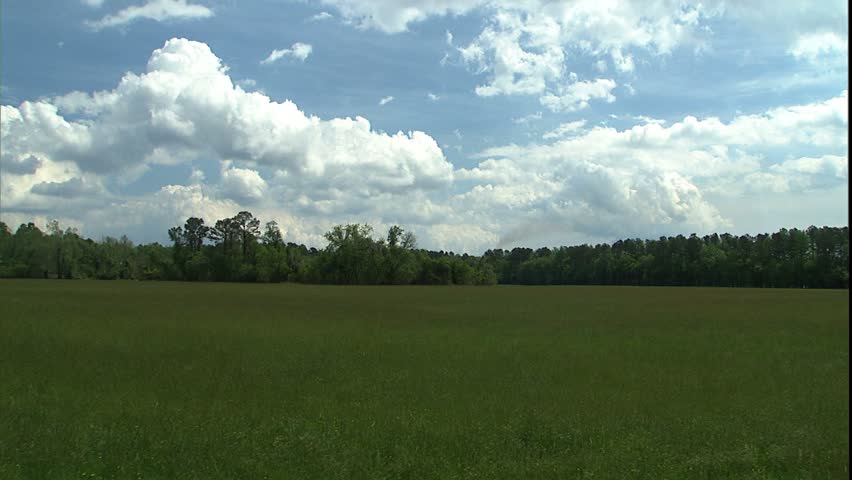 Dolly shot of the Yorktown Battlefields, Virginia