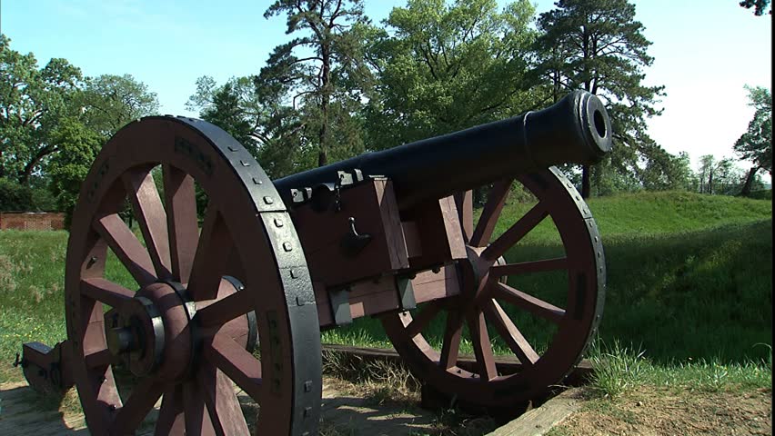Jib up from cannon at Yorktown Battlefield, Virginia