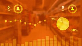 Supermarket or hypermarket smart shopping, using new technologies and infographics statistical data with charts and diagrams to analyze purchase habits of customers - Powered by Shutterstock - Get 15% off with code: PIKWIZARD15
