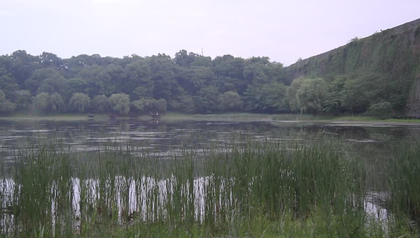 Small lake near city wall in Nanjing, china