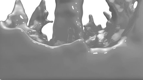 Animated grey car paint pouring and filling up screen. Alpha channel is included use luma matte. 3D Render view 26