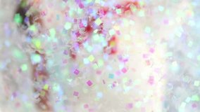 Particle motion shining bokeh background