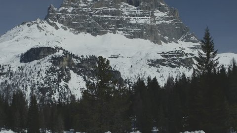 Panorama view in Winter, Drei Zinnen, Dolomites mountain, Tyrol;Italy, Europe; Mar 2016