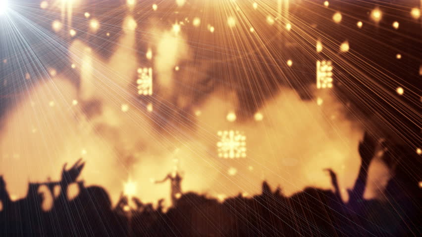 popular Crowd singing artist cheering rock music pop music slow music rap music scene shows Concert crowd applause concert stage concert hall neon Flood led nights club jumping hall waving silhouettes Royalty-Free Stock Footage #2291426