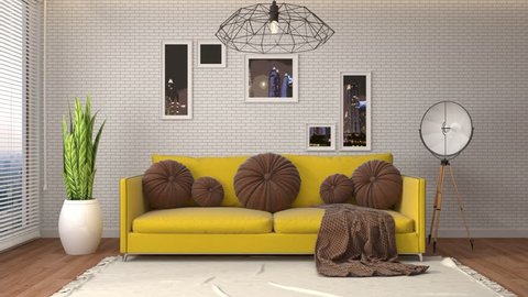 Stylish Scandinavian Living Room Interior Modern Stock Photo (Edit Now ...