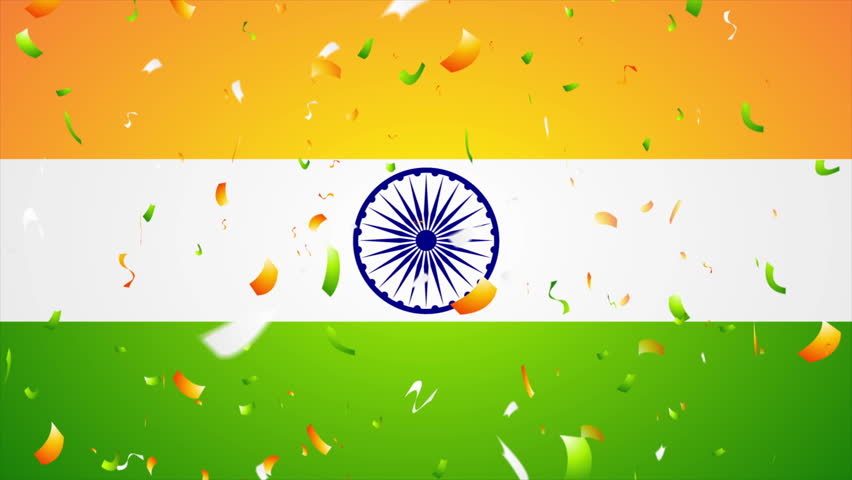 Bright Confetti On Indian Flag Stock Footage Video 100 Royalty Free 22952680 Shutterstock