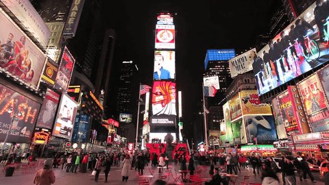 NEW YORK - CIRCA JULY 2011: Times Square New York City at night