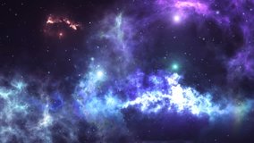 abstract sci-fi video with space, galaxies, nebulae, stars. generated footage on the theme of science, space, astronomy. movement through space. (All parts of the video are made via the effects in ae)