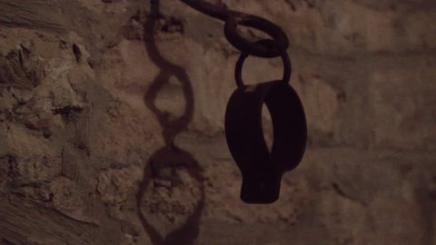 Shackled Hand holder at deep dungeon cave