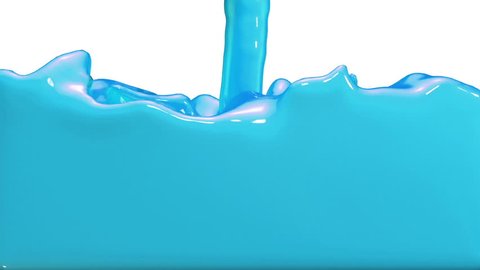 Animated blue car paint pouring and filling up screen. Alpha channel is included use luma matte. 3D Render view 14