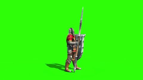 Centurion Roman Soldier Attack Side Lance Helmet Shield