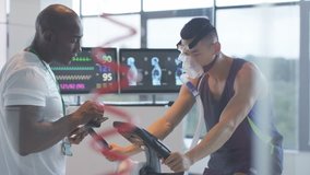4K Sports professional analyzing man's fitness levels with hi tech equipment Dec 2016-UK - Powered by Shutterstock - Get 15% off with code: PIKWIZARD15
