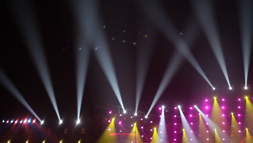 Colorful lights in a concert
