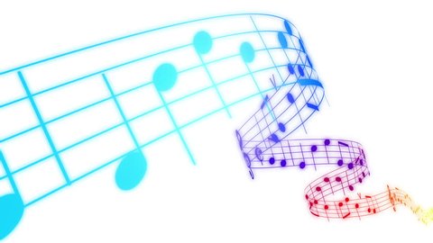 Music Notes Flowing On White Background Stock Footage Video (100%  Royalty-free) 1994048 | Shutterstock