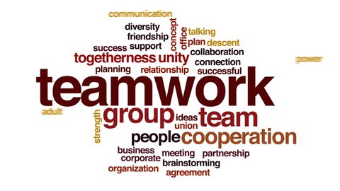 Teamwork Animated Word Cloud Stock Footage Video (100% Royalty-free ...