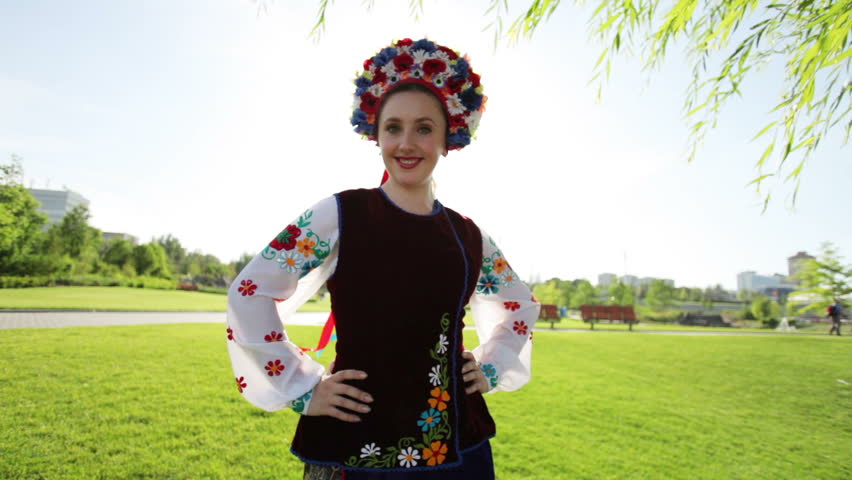 Ukrainian girl in the park