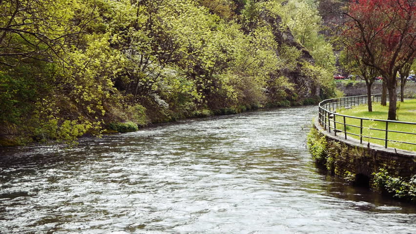 River flowing through a park. Shot is taken in Esch-sur-Sure, Luxembourg