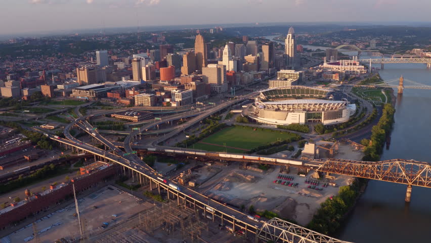 Aerial view of Cincinnati, Ohio