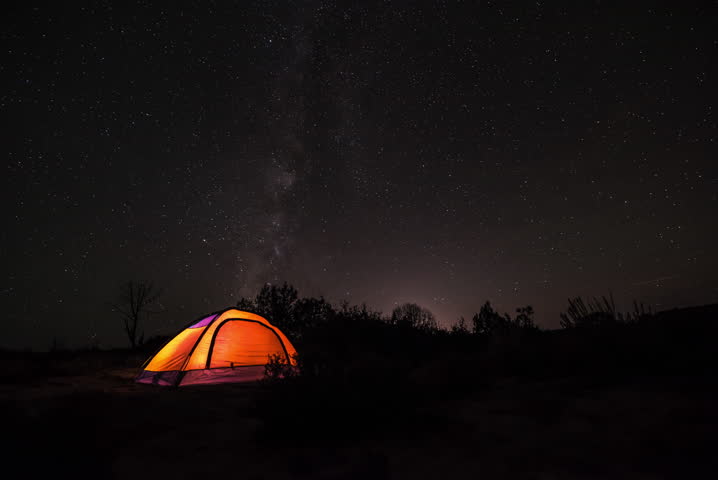 Camping under the Stars Milky Way Time-lapse Zion Utah